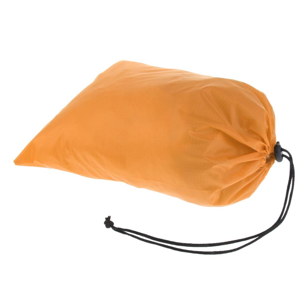 2xWaterproof Drawstring Storage Bag Stuff Bag for Clothes Shoes orange
