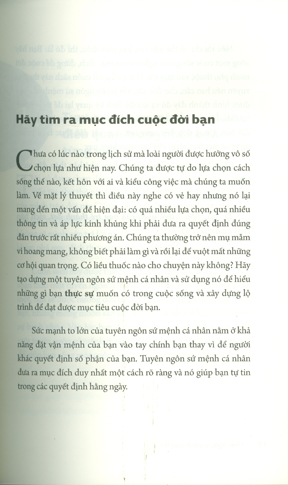 Tuyên Ngôn Sứ Mệnh Cuộc Đời - Hành Trình Tìm Mục Đích, Chọn Mục Tiêu Và Đạt Ước Mơ - Stephen R. Covey; Trần Anh Khôi dịch