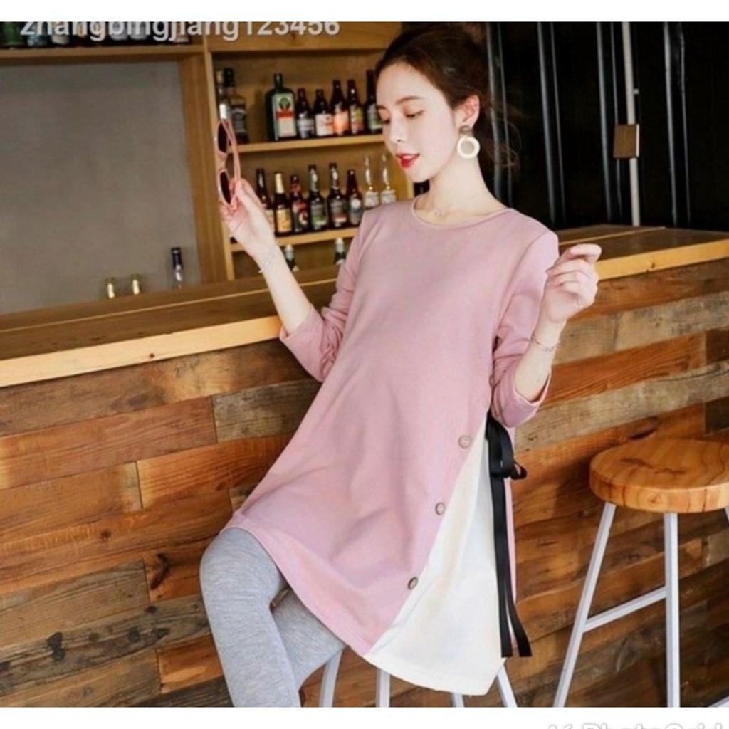 Áo bầu thiết kế dài tay thu đông, áo bầu công sở