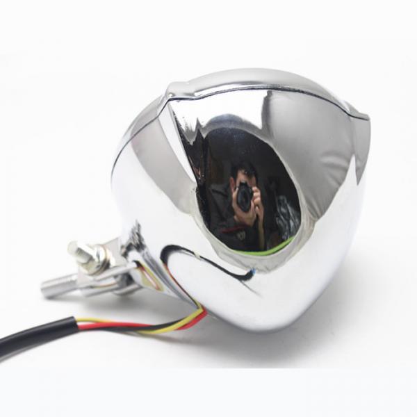 Motorcycle 4" Headlight Amber Light Lamp for
