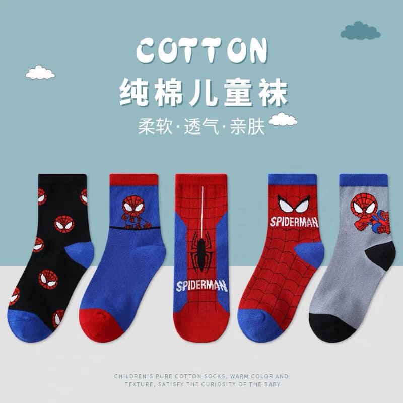 Sét 10 đôi tất siêu nhân cổ cao cho bé