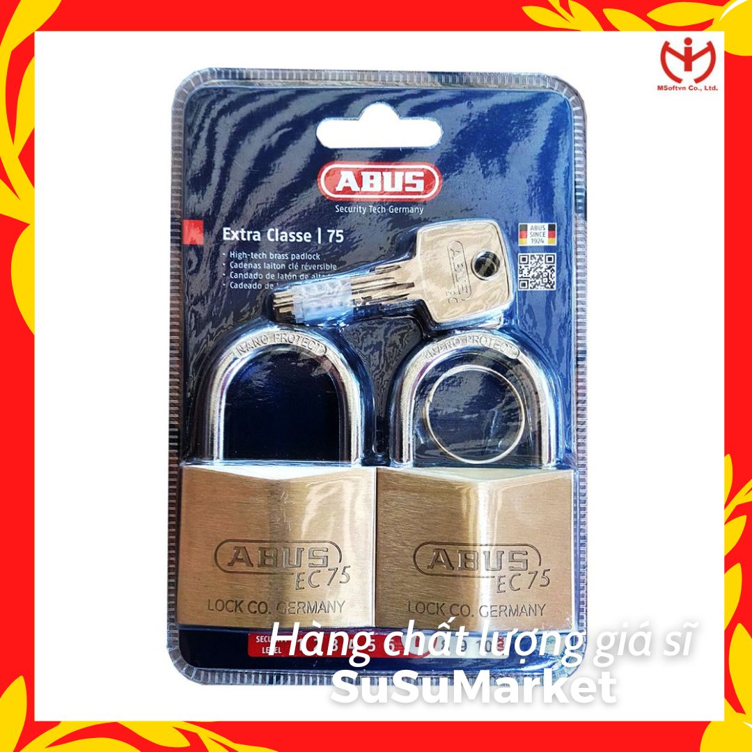 Bộ khoá chung chìa ABUS 75/60 | Bộ 2 Ổ - 3 Ổ - 4 Ổ - 5 Ổ | Chìa riêng từng ổ và chìa chung cả bộ |