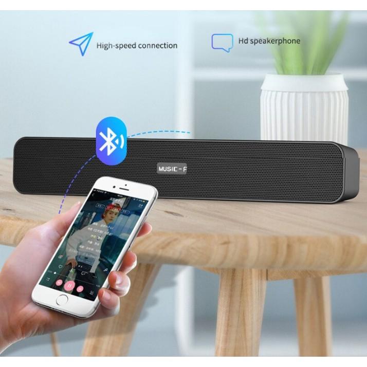 Loa thanh siêu trầm Soundbar 1200mAh 4Loa BlackMusic-F Power 10W - Home and Garden