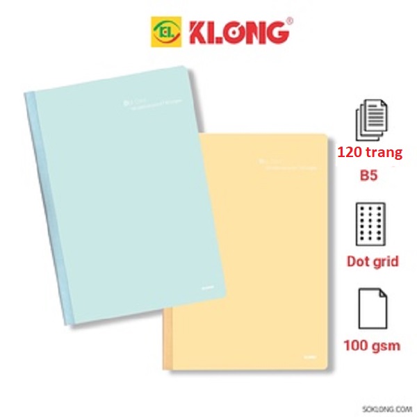 Sổ may dán gáy Dot Grid B5 - 120 trang Klong 838