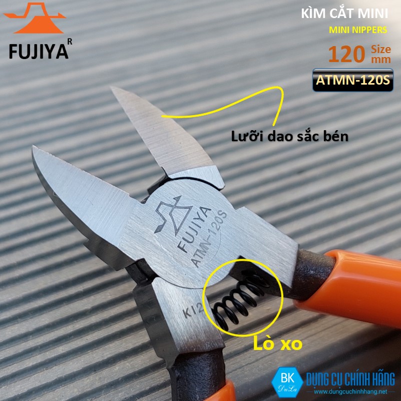 Kìm cắt dây MINI 120mm Fujiya ATMN-120S công nghệ Nhật Bản- Kiềm cắt dây thép dây đồng