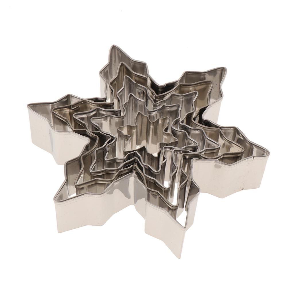 5pcs Cookie Cutter - Fondant Cake / Sugarcraft / Chocolate Decor Mold - DIY Baking Tool - Stainless Steel