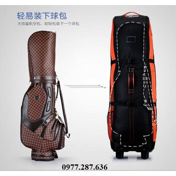 Cover máy bay bảo vệ túi gậy golf túi hàng không PGM chính hãng có bánh xe tiện lợi CM006 - Hàng Chính Hãng