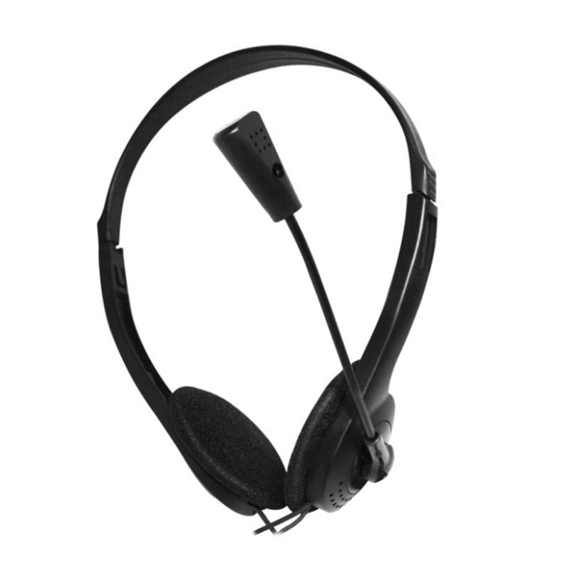 3.5Mm Tai Nghe Có Dây Loại Bỏ Tiếng Ồn Tai Nghe Chụp 타이 Có 마이크로 Dây Đai Có Thể Điều Chỉnh Cho Máy Tính 노트북 Máy Tính Để Bàn
