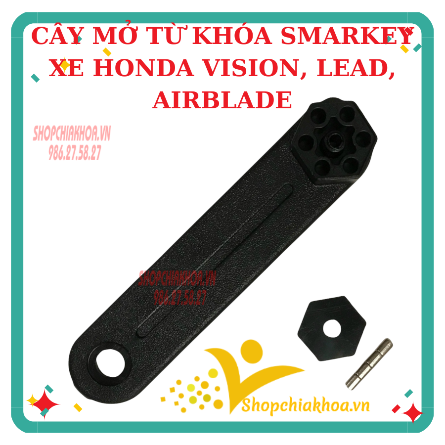 Cây từ dự phòng mở cốp xe máy honda ổ khóa smarkey