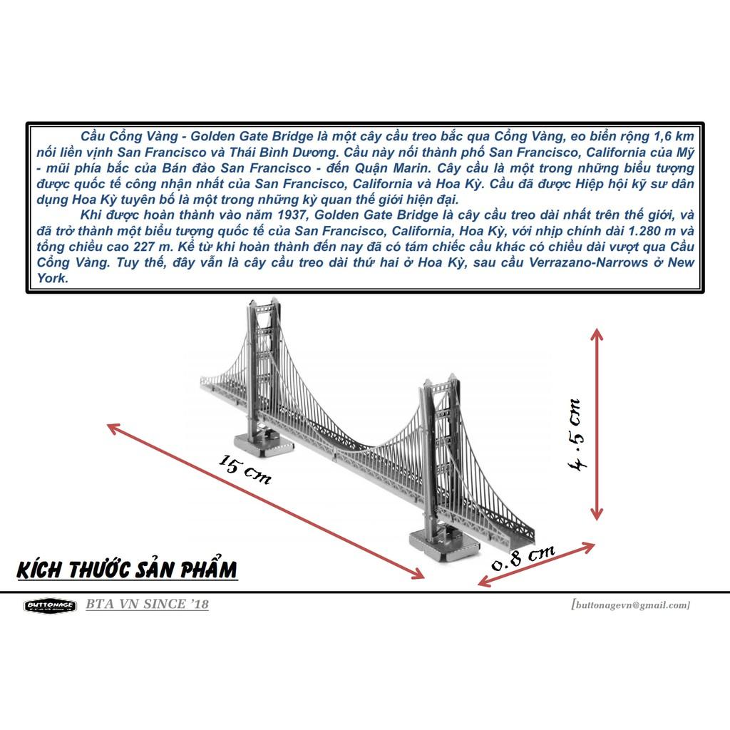 Mô Hình Lắp Ráp 3d Cầu Cổng Vàng - Golden Gate