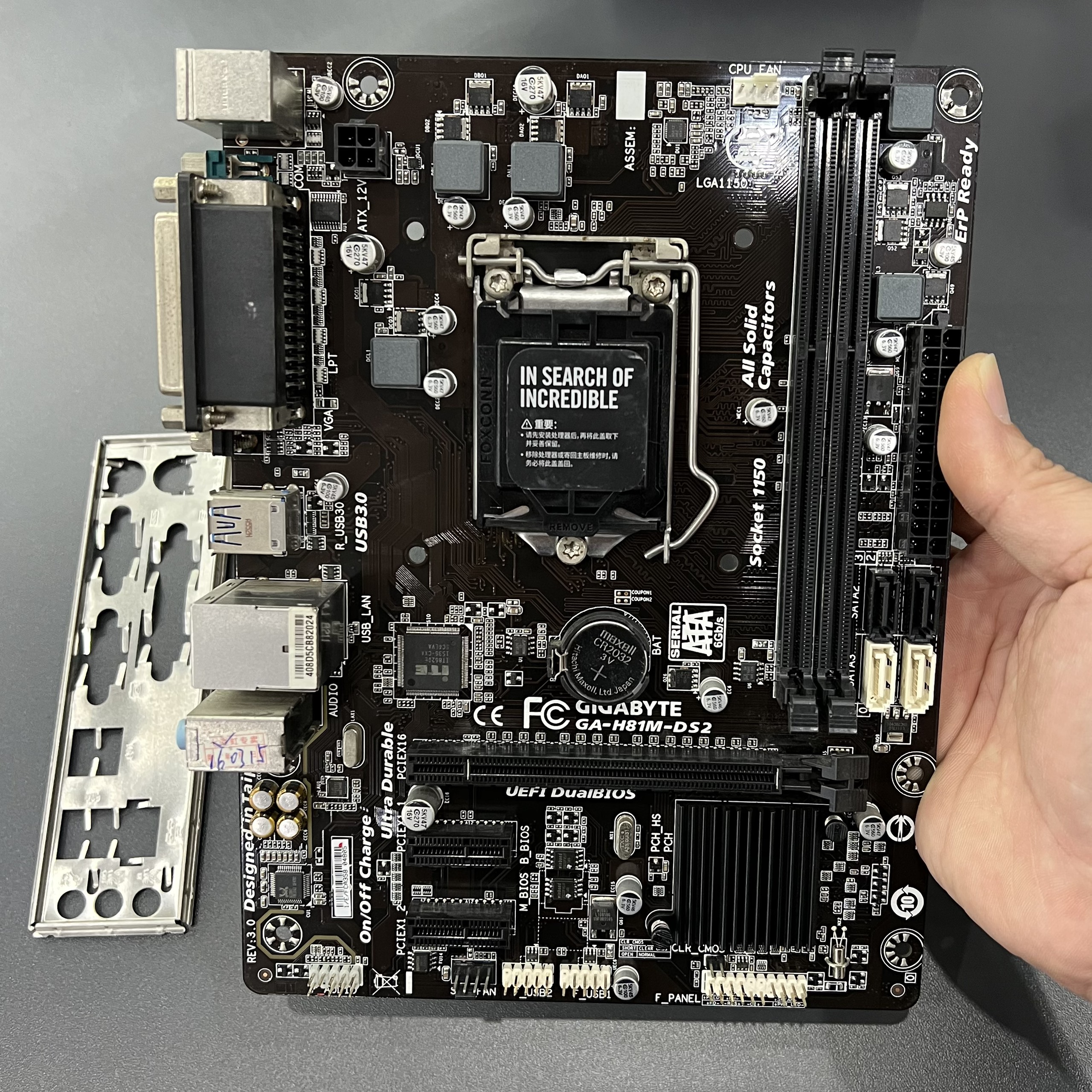 Mainboard GIGABYTE H81-DS2 Ver 3.0 Socket 1150 - Hàng máy lạnh đẹp keng- Hàng Chính Hãng