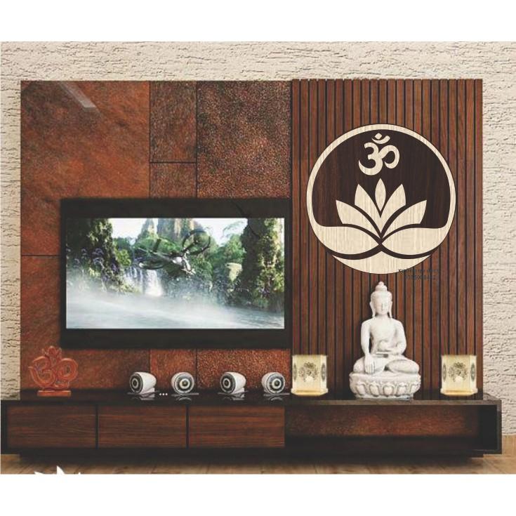 (Hot) Tranh Decor Treo Tường Gỗ Liên Hoa Trí Phòng Thiền , Yoga