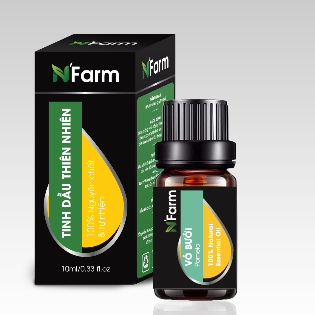 Combo 3 Chai Tinh Dầu N'Farm: Tràm Trà, Vỏ Bưởi, Vỏ Quế (10ml x 3)/ Tinh Dầu Thiên Nhiên Nguyên Chất, Tinh Dầu Xông Phòng, Thích Hợp Dùng Với Đèn Xông Và Máy Khuếch Tán Tinh Dầu.