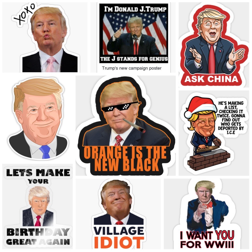 Set 30-60 sticker Donald Trump