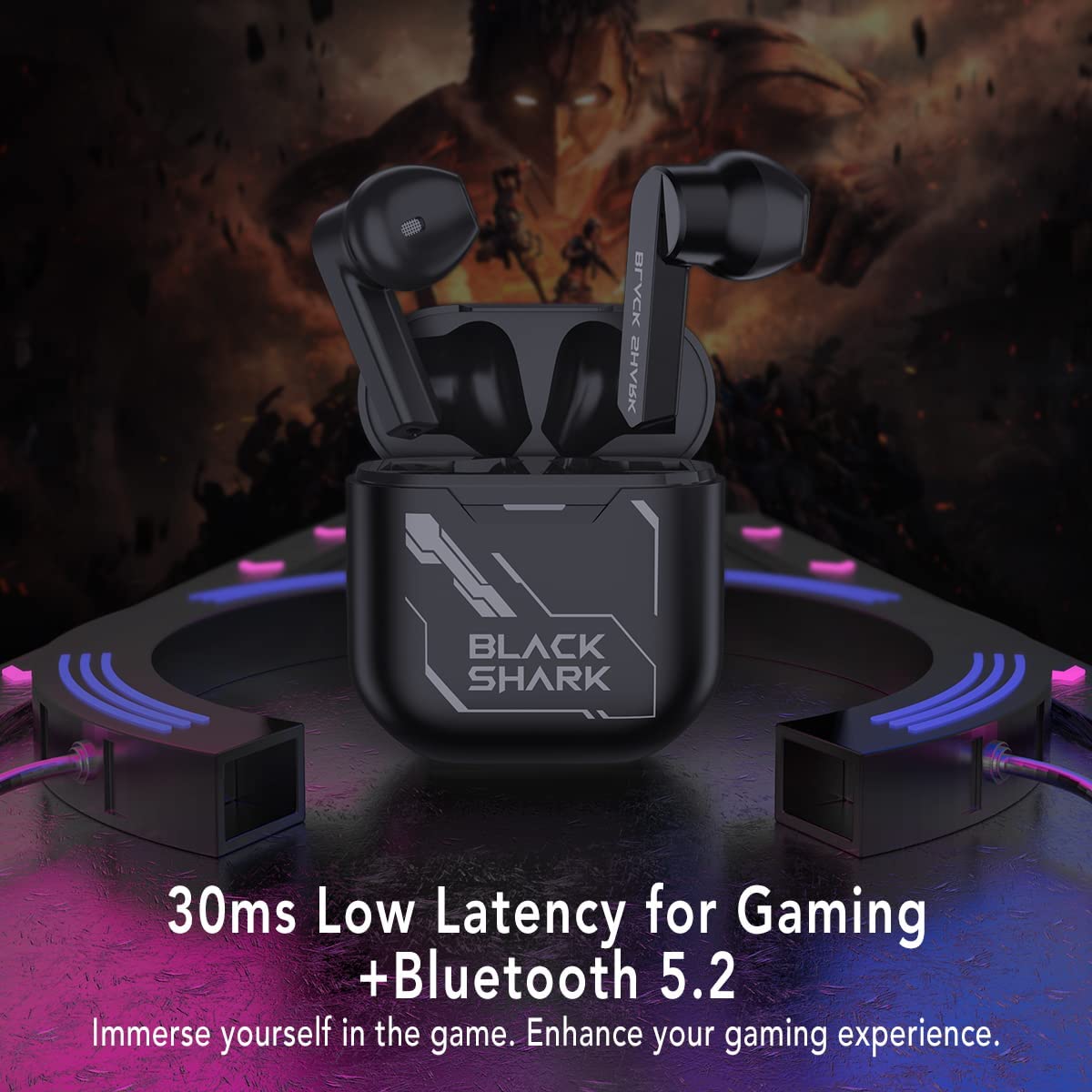 Tai Nghe Bluetooth TWS Gaming Black Shark Fengming (Joybuds) 【Độ trễ 30ms ◆ Thời lượng tới 28h ◆ Driver 14.2 mm】- Hàng Chính Hãng