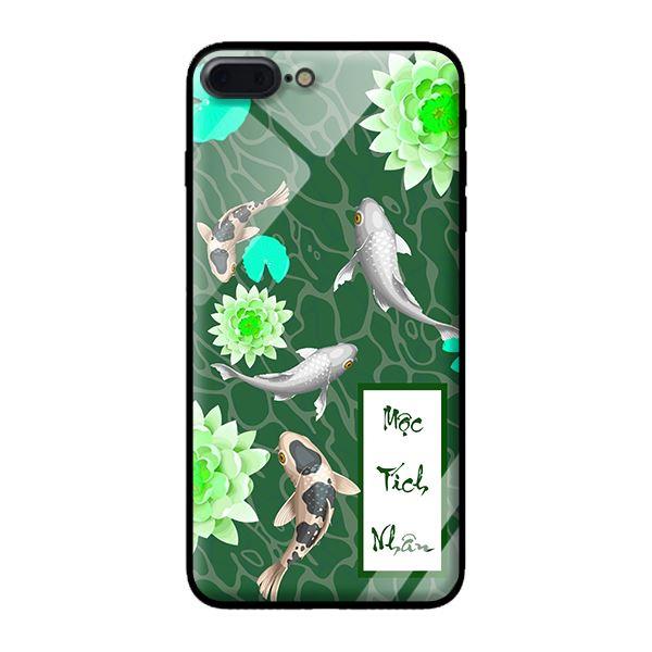 Ốp kính cường lực cho iPhone 7 Plus Cá Koi  Mộc - Hàng chính hãng