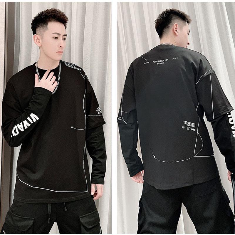 Áo Thun Nam Dài Tay Cổ Tròn Form Rộng Tay Phối Hai Lớp Thời Trang Zenkonu TOP NAM 242V2