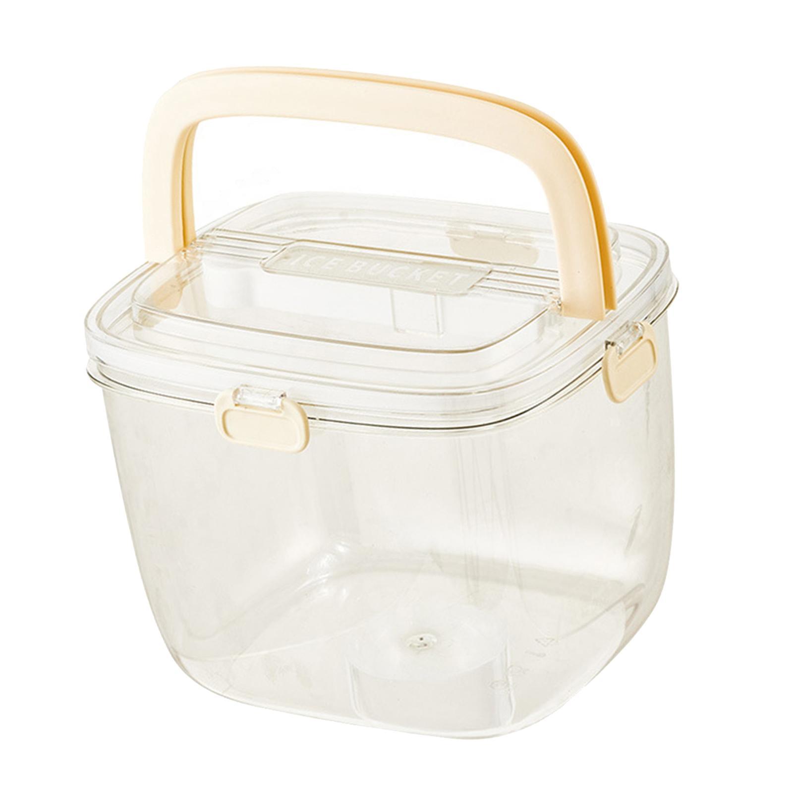 Ice Bucket with Clamp Beverage Chilling Tub Clear for Pub Cocktail Parties
