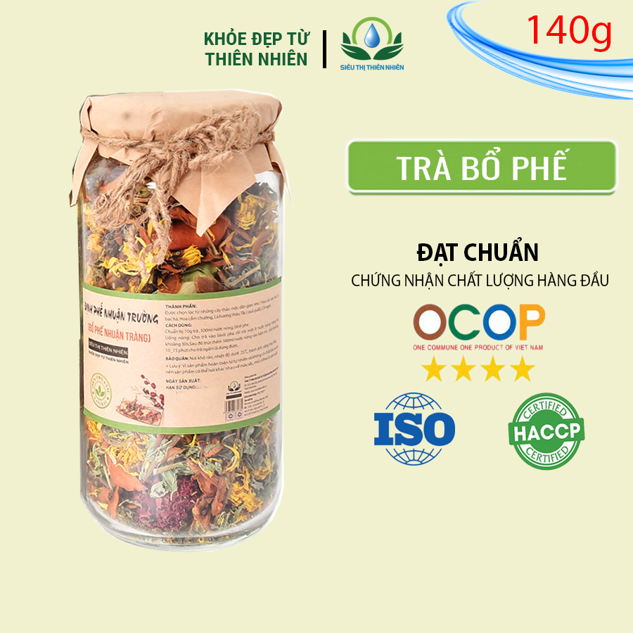 Trà Bổ Phế Nhuận Tràng Cao Cấp Lọ Thủy Tinh - Định Phế Nhuận Trường