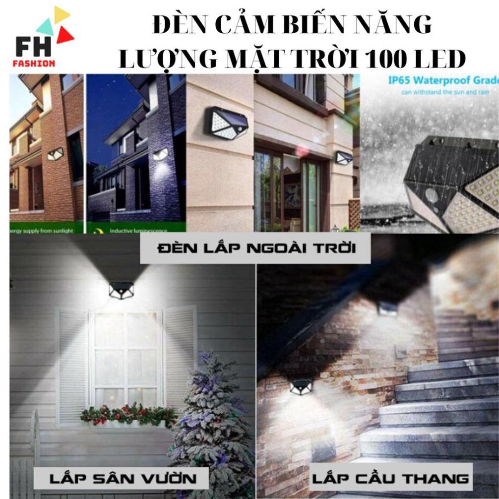 Đèn Năng Lượng Mặt Trời , Cảm Biến Chống Trộm , 100 Bóng Led Siêu Sáng