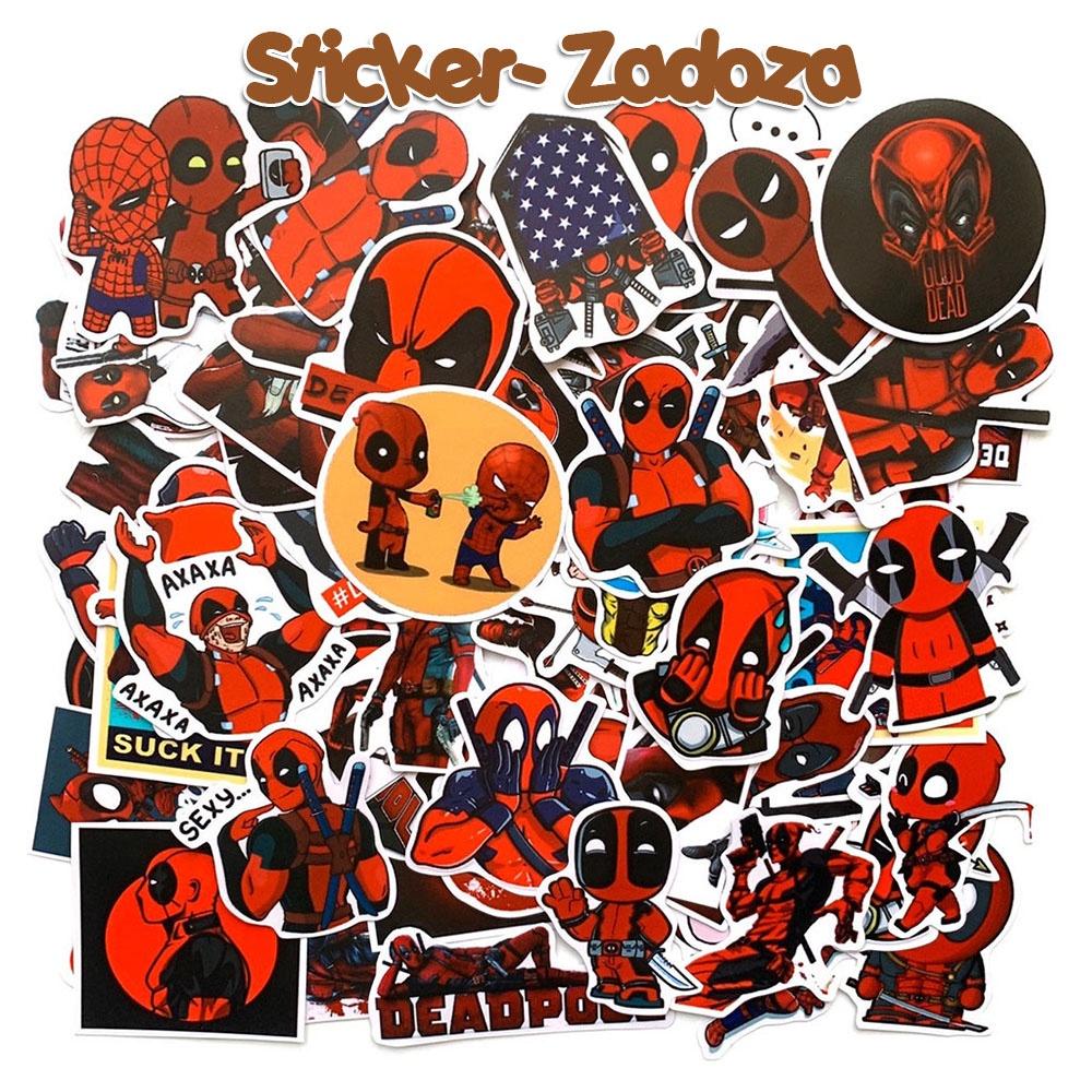 Sticker Deadpool cute, dễ thương mẫu HOT nhất dán trang trí laptop, mũ nón bảo hiểm, vali, xe tay ga, ván trượt
