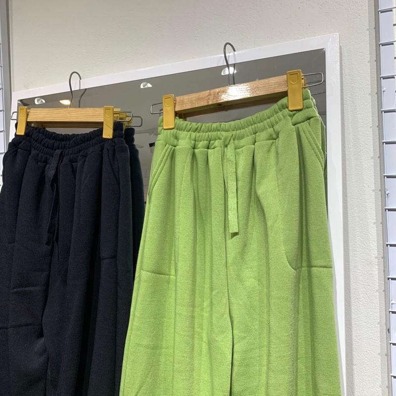 Quần jogger nam nữ đen ghi xanh nỉ bông trơn form rộng ống suông cạp chun thể thao Hàn Quốc