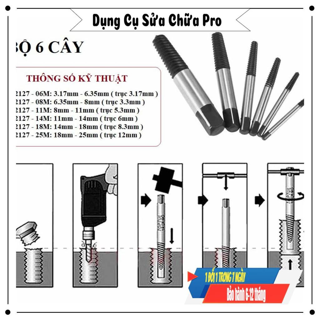 Bộ tháo ốc vít bị gãy 6 món  - hàng chất lượng cao