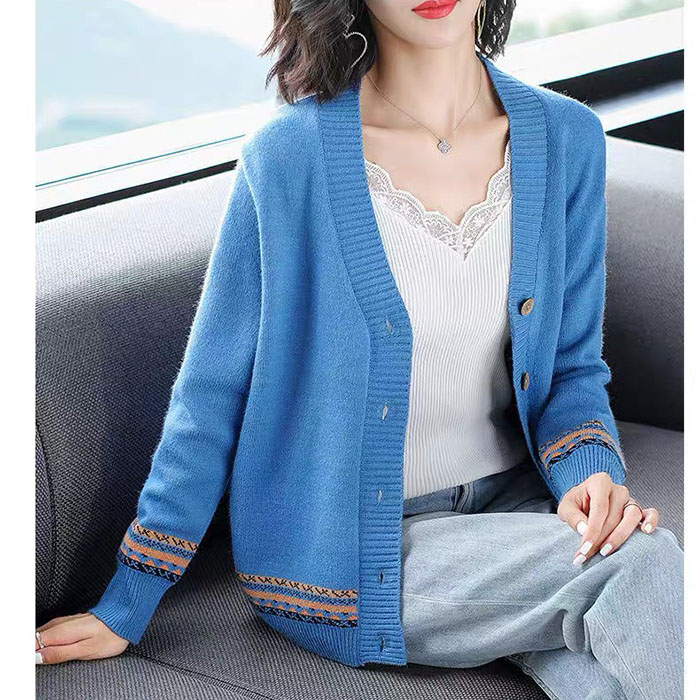 Áo cardigan len nữ phối họa tiết thổ cẩm ArcitcHunter, thời trang thương hiệu chính hãng