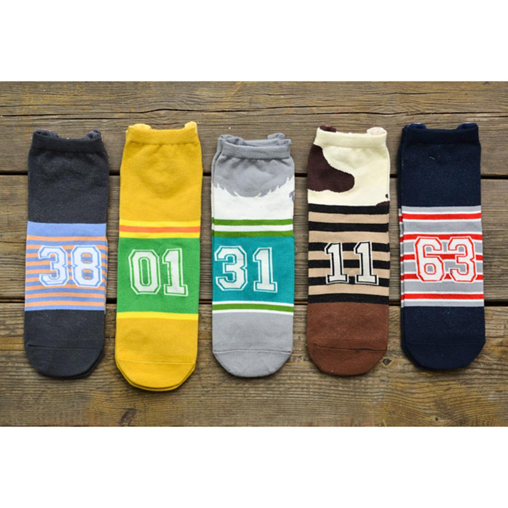 5 Pair Mens Womens Boys Cotton Mid Calf Ankle Crew Short Socks New Lot