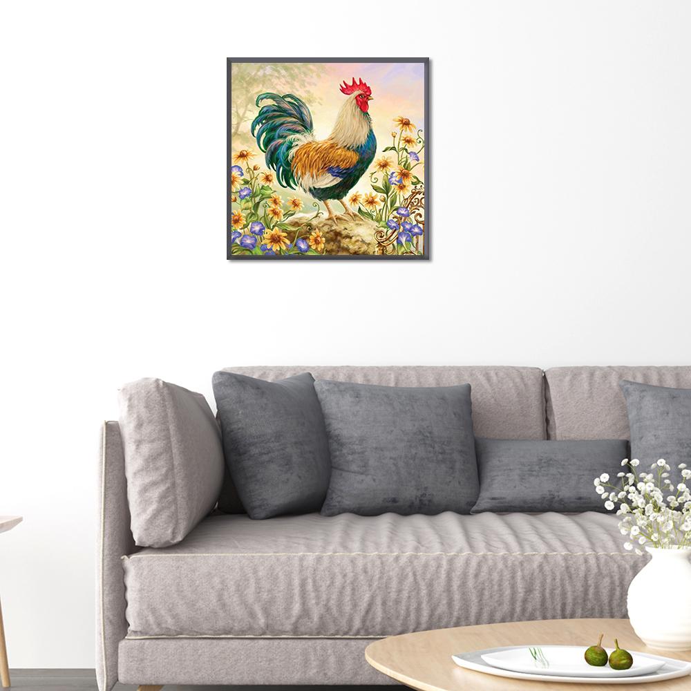 Tranh kim cương 5D thủ công tự vẽ theo số 12 x 12 inch rõ nét, bền màu mẫu hình động vật
