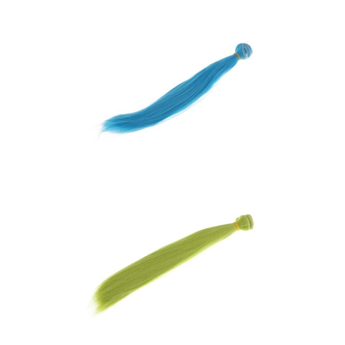 2 Pieces Doll DIY Hair Bulk Wigs For Doll Hairpiece Making