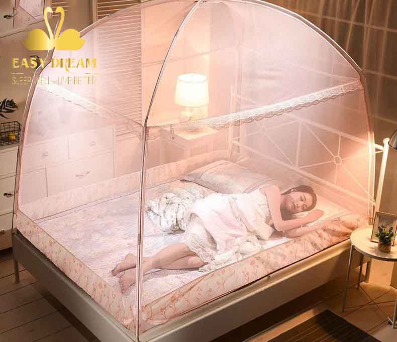 Màn chụp gọng nối cao cấp -chống muỗi kiểu dáng công chúa mẫu mới đẹp 2023