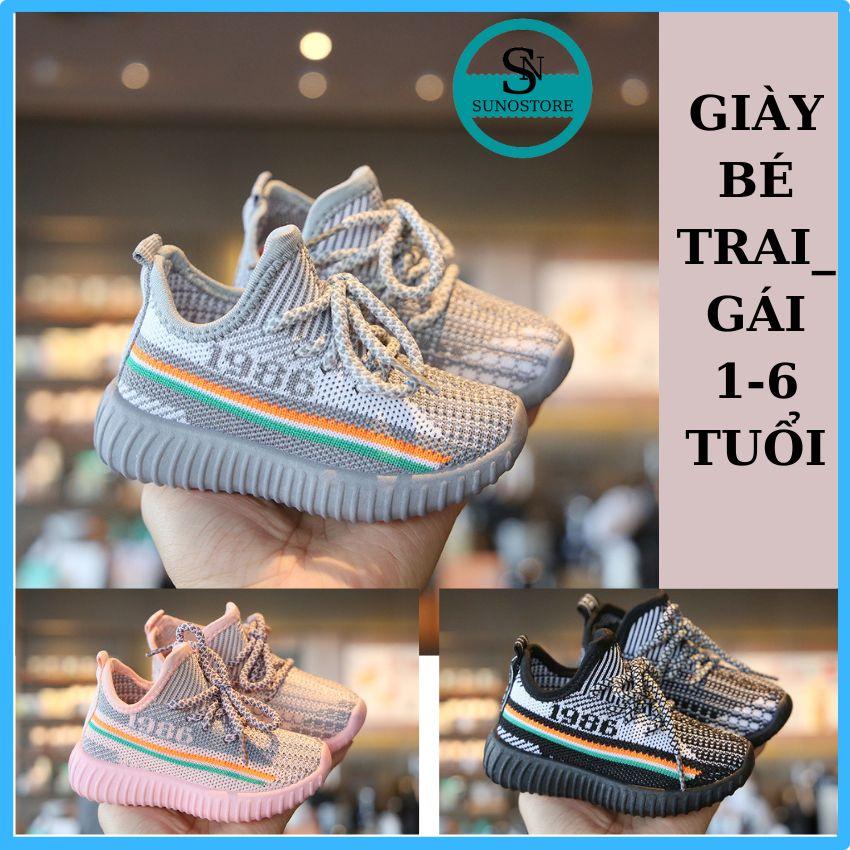 Giày Thể Thao Bé Trai Bé Gái 1-6 Tuổi,Giày Sneaker Cho Bé Năng Động Nhiều Màu ,Đế Êm Chân Thông Hơi Thoáng Khí GE07