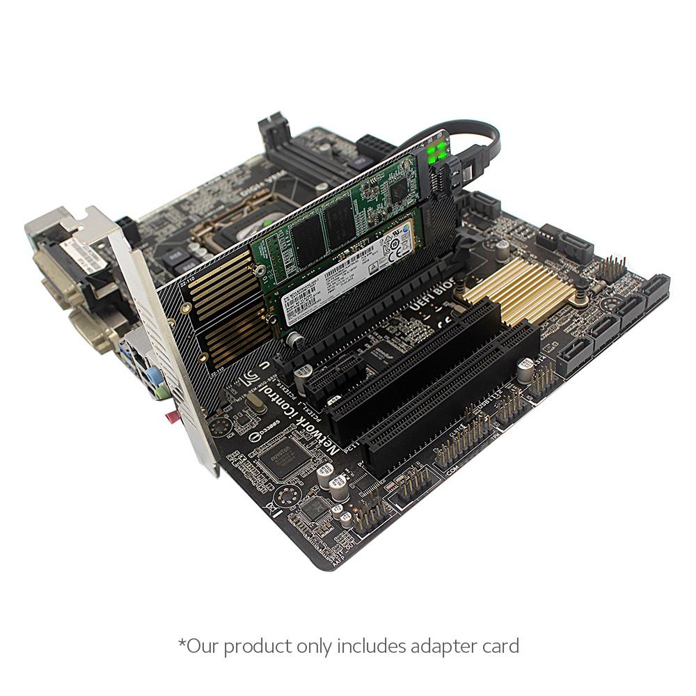 M.2 NVME/NGFF to PCI-E X4 Expansion Card SSD Adapter Card with M.2 M-key B-key Interfaces Support PCI-E/SATA Protocol