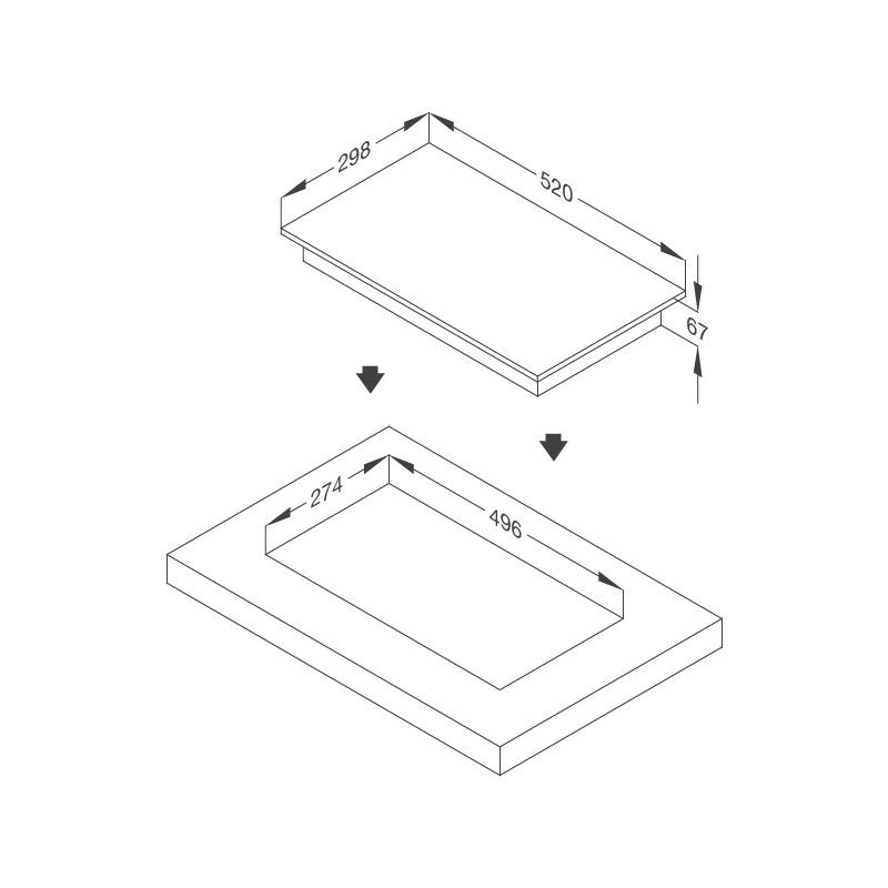 Bếp điện DOMINO 2 vùng nấu Malloca MDR 302 - Xuất xứ Châu Âu, Công suất 2900W - Hàng Chính Hãng