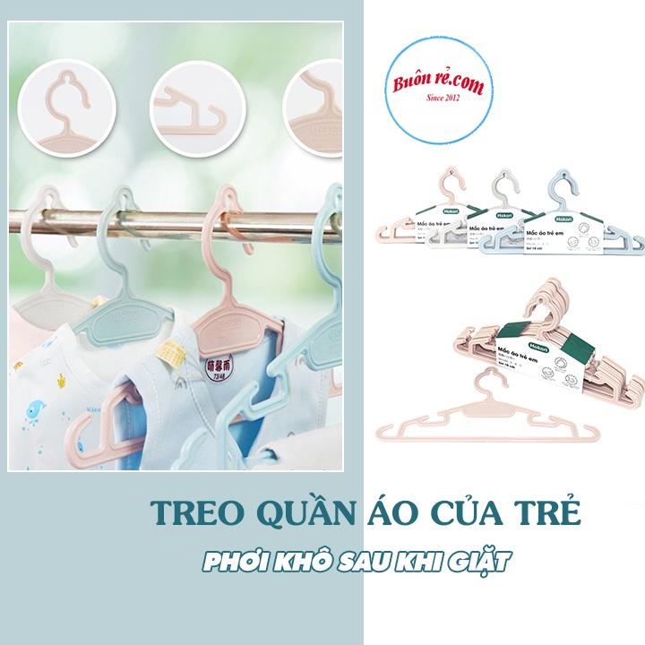 Set 10 móc treo quần áo trẻ em Hokori cao cấp  -Mắc nhũ treo quần áo, móc phơi đồ 