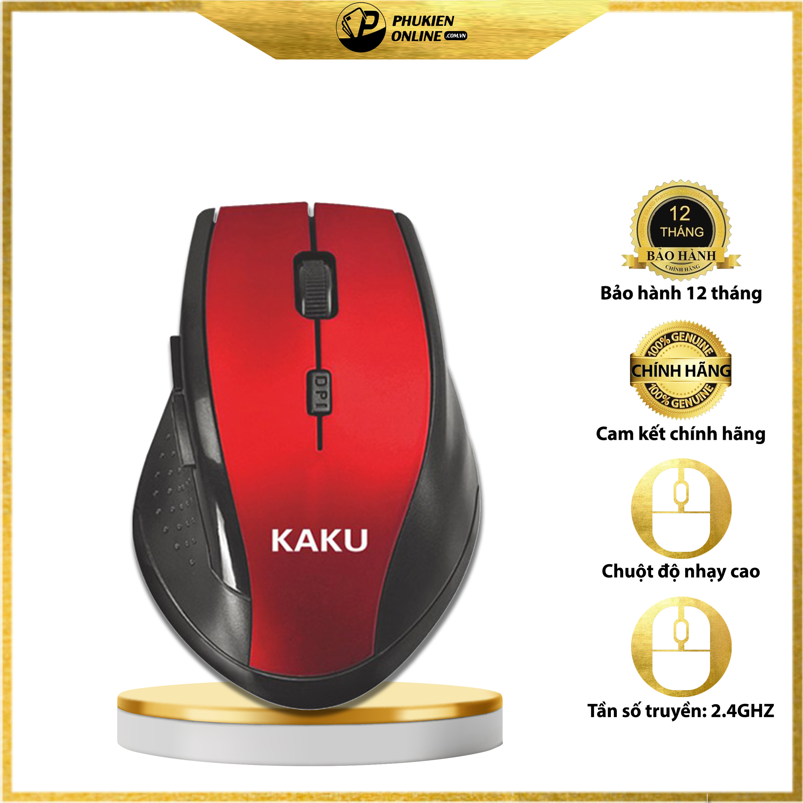 Chuột quang máy tính gaming Floveme  không dây bluetooth KSC-449 - Tần số truyền: 2.4GHZ - 6 nút chất liệu ABS bền đẹp - Hàng chính hãng