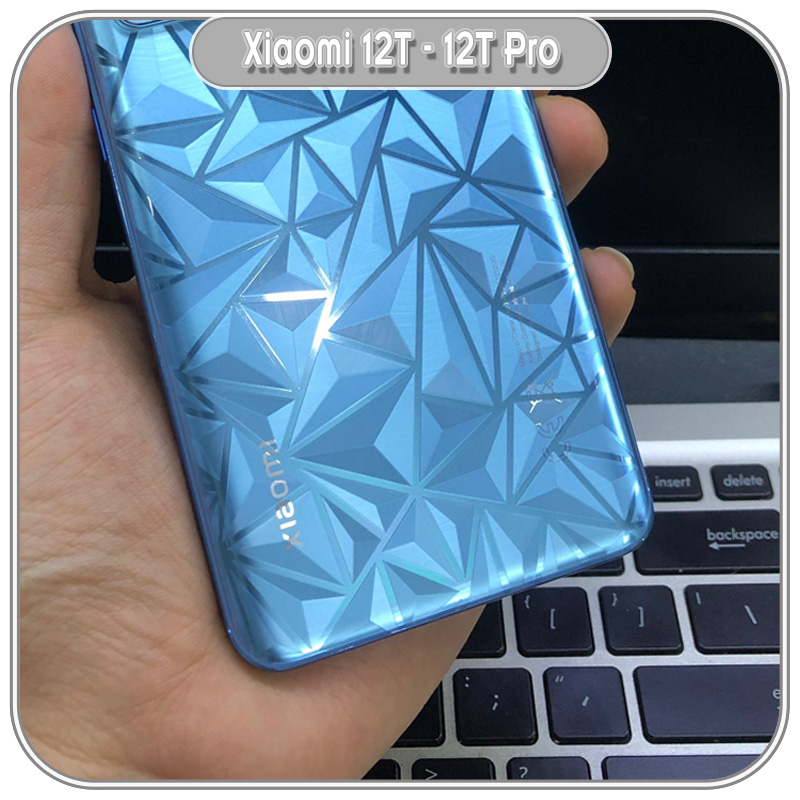 Miếng dán PPF mặt lưng 3D vân kim cương cho Xiaomi 12T - 12T Pro