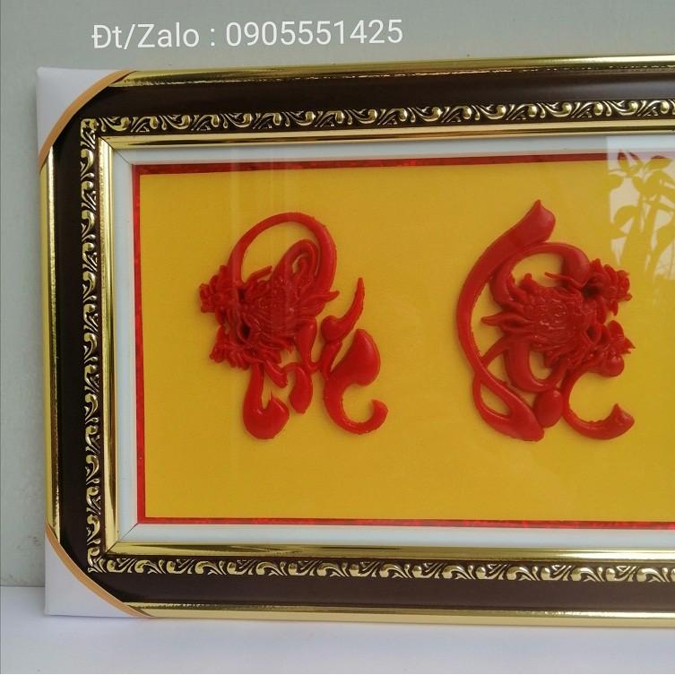 Tranh thư pháp PHÚC LỘC THỌ đầu rồng.Quà tặng mừng tân gia, quà khai trương, quà mừng thọ ông bà cha mẹ.Quà biếu tết