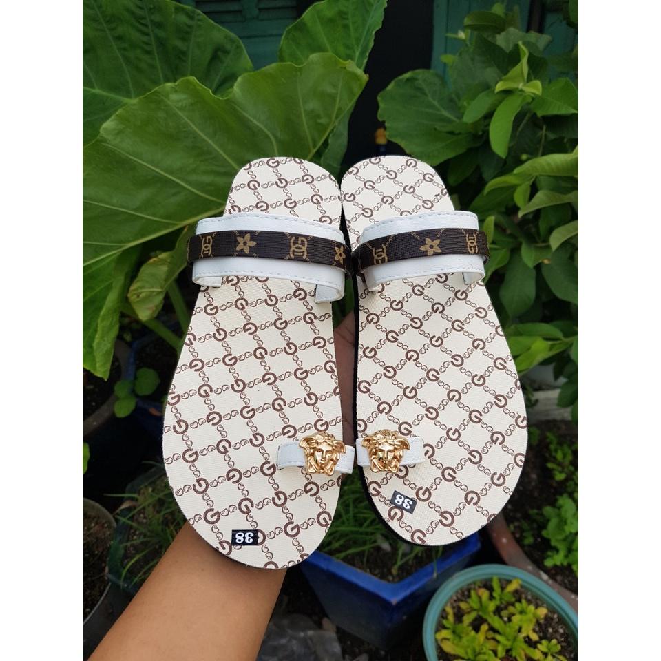 sandal đồng nai dép sỏ ngón nam và nữ đế g kem quai phối màu