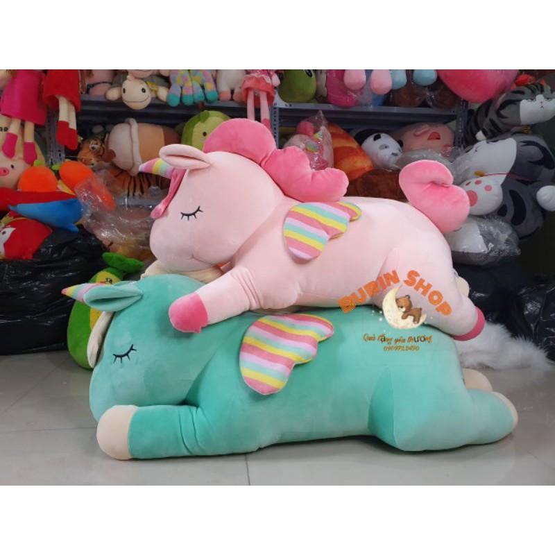 Gấu bông kỳ lân, ngựa một sừng nhồi bông, ngựa pony size đại
