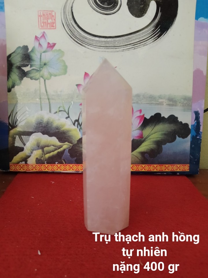 Trụ đá phong thủy trấn thạch đá thach anh hồng