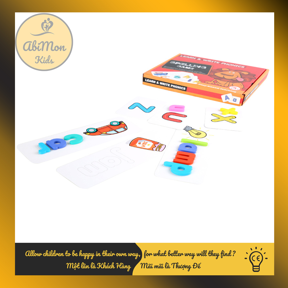 Spelling Game - Bộ Ghép Chữ Tiếng Anh Cho Bé || Montessori cao cấp || Đồ chơi Gỗ - Giáo dục - An toàn - Thông minh