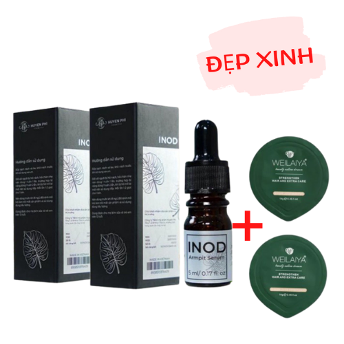 Combo 2 Hộp Serum INOD Huyền Phi khử mùi hôi nách hiệu quả, Tặng Kèm Gội Mini Weilaiya Ngẫu Nhiên