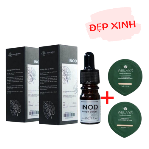 Combo 2 Hộp Serum INOD Huyền Phi khử mùi hôi nách hiệu quả, Tặng Kèm Gội (Xả) Mini Weilaiya Ngẫu Nhiên