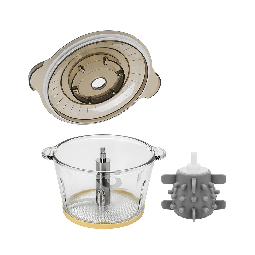 Máy xay thịt Elmich MCE-8584 2L, Hàng chính hãng, lưỡi dao 2 cánh, cối thủy tinh trong suốt -JoyMall