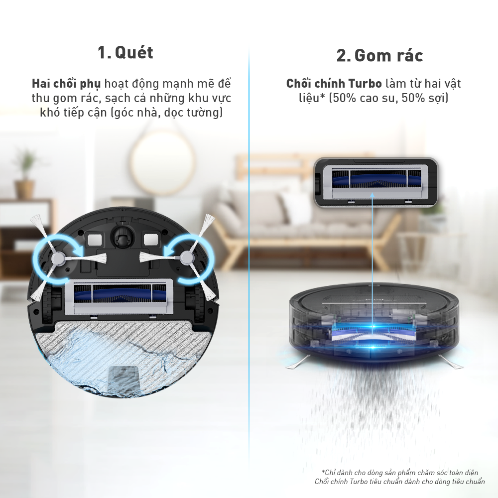 Robot hút bụi lau nhà Tefal RG7865WH - Đen - Hàng chính hãng
