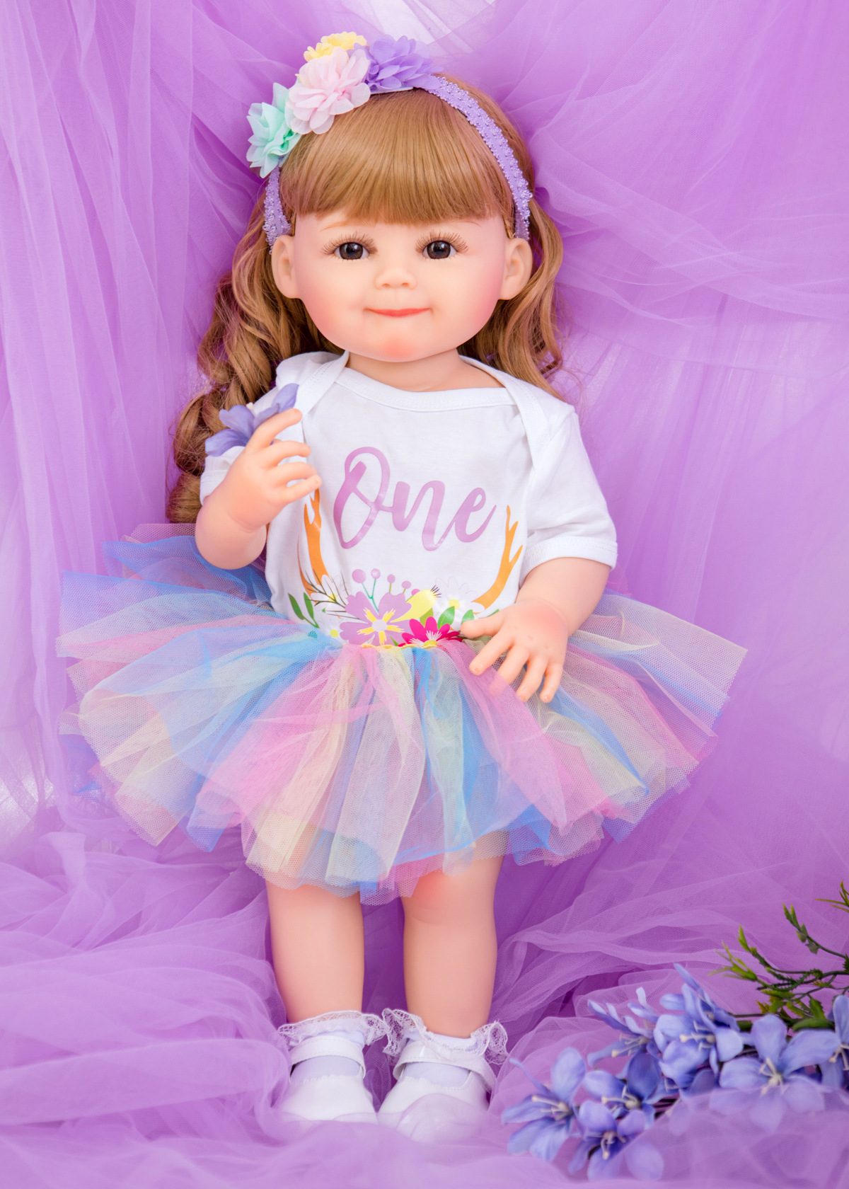 Búp Bê Tái Sinh Thân Nhựa Mềm Mại Bé Bậm Môi 55 cm = 22 inch KEIUMI Reborn Silicon Vinyl Doll PVN4700