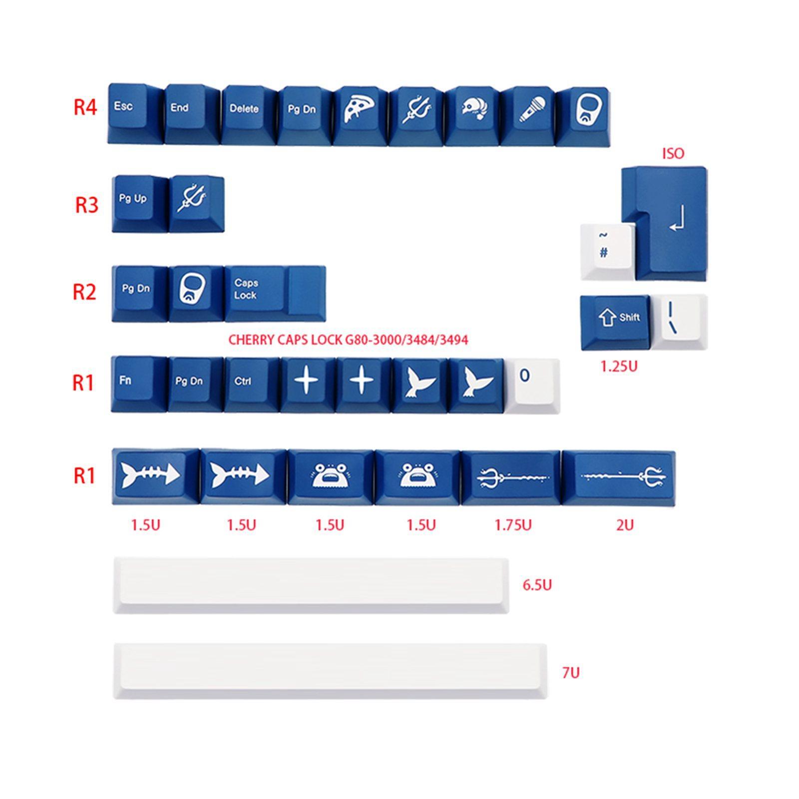 138-Key PBT Cherry for K65 K70 + Mechanical Keyboards