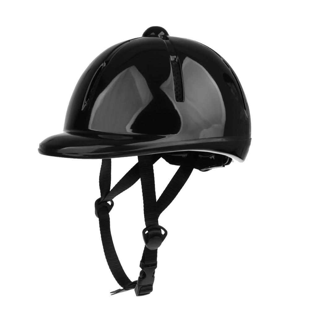 2Pcs Kids/Childs/Toddlers Adjustable Horse Riding Hat Ventilated Helmet, Black+Purple